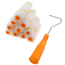 Paint Roller Set 4 Inch Mini Cotton Thread Brush with Handle for Wall Painting and Glue