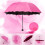 Creative Umbrella Water Flowering Umbrella 3 Folding-rose red 4
