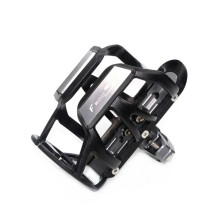Motorcycle Cup Holder for BMW F800S with Adjustable Aluminum 90 Clamp, Titanium Color