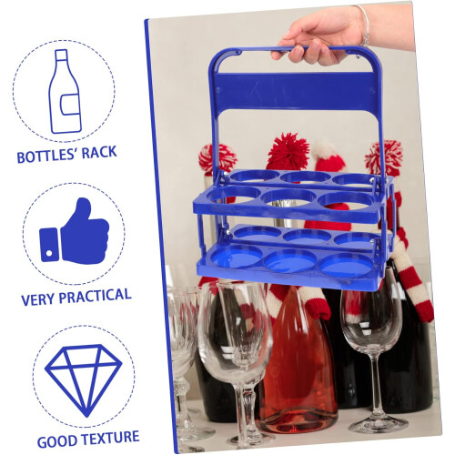 2pcs Plastic Bottle Carrier for Beer and Wine with Secure Storage and SpaceSaving Design 2