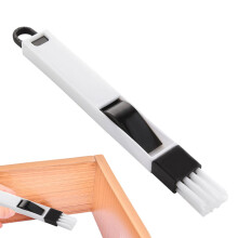 Window Groove Cleaning Brush with Dustpan, Ergonomic Detachable Crevice Cleaner for Home Kitchen