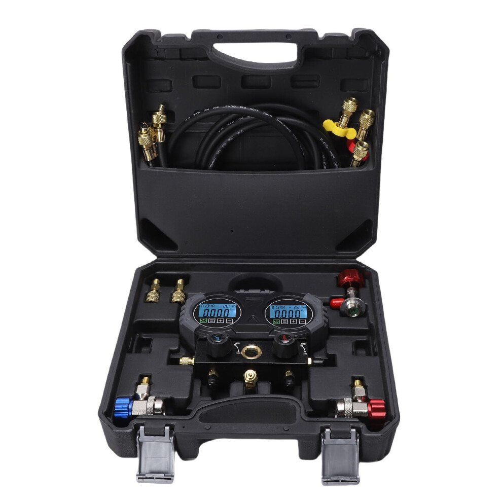 Hvac Digital Manifold Gauge With Lcd Screen For Refrigerant Charging Recovery And Vacuum Testing 9187378980804