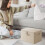 Lockable Storage Box with Handle, Waterproof Odor Proof Stackable Organizer Bin, Cream Large 3