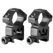 Scope Mount Rings 25.4mm, One Pair, Dovetail Base, Fits 20mm P/W Type Rail, Height Saddle, Optical Sight Bracket