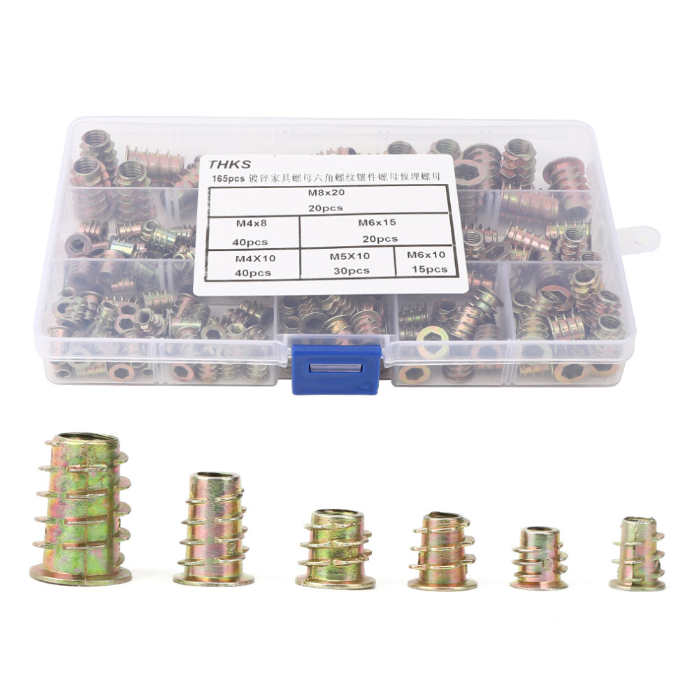 Zinc Alloy Furniture Bolt Fastener Connector Threaded Inserts Rust Resistant Environmental Protection Pre-Embedded Connectors Tapered External 9483153186820