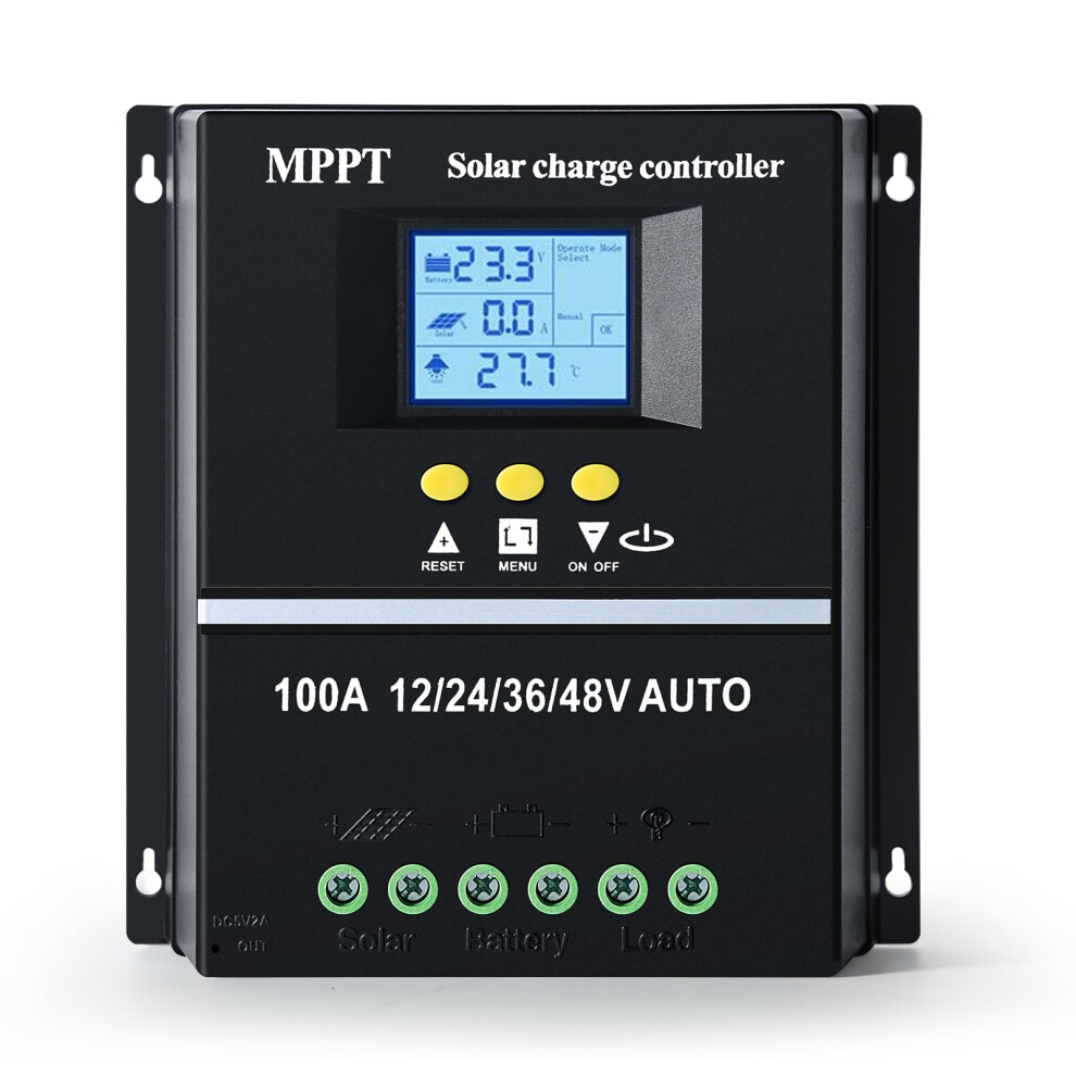 100A Mppt Solar Charge Controller 12V48v With Ultra Efficiency, Lcd Display, Lithium And Leadacid Support 9199774761499