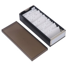 Aufbewahrungsbox für den Schreibtisch, robuste Konstruktion, übersichtlicher Visitenkartenhalter mit erweiterbarem Design, transparenter Deckel,