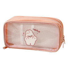 Estuche para lápices de malla transparente, estuche multifuncional para lápices para viajes de negocios, fácil de transportar, alta capacidad, 2