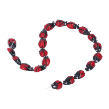 Perles coccinelle pour la création de bijoux, perles en verre filé à surface lisse, perles intercalaires de couleurs assorties, perles faites main