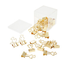 Clips metálicos para carpetas, clips de papel metálicos resistentes y portátiles para la oficina, el hogar y la escuela, clips para carpetas con