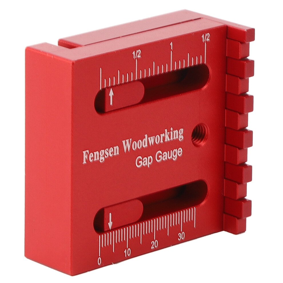 Mini Gaps Gauge Aluminum Alloy Depth Ruler for Woodworking, Red-image-OPC-PQD755N-NEW