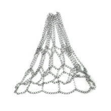 Outdoor Basketball Net, Standard Braided Metal Chain, For Outdoor And Indoor Goals, Gold And Silver