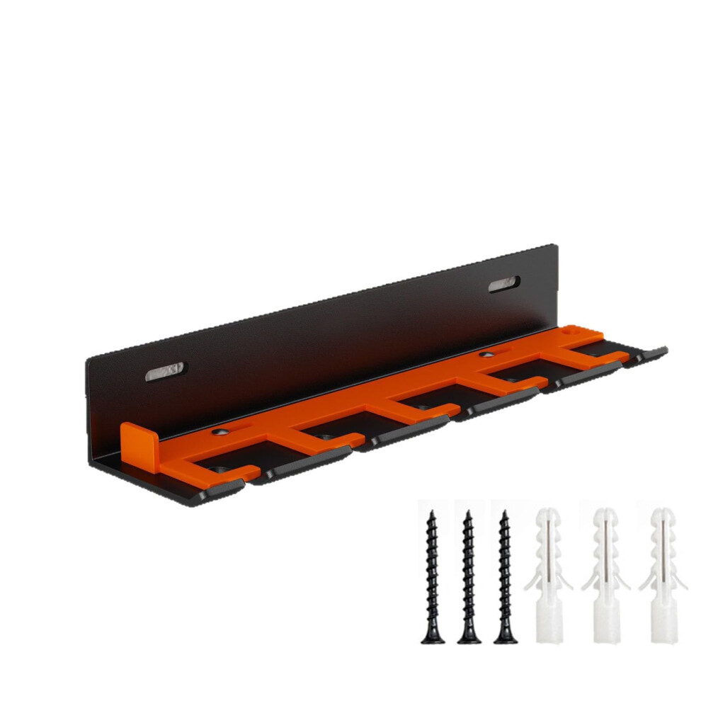 Pneumatic Tool Organizer Wall Mounted 5 Slot Rack With Secure Sliding Lock Rust Resistant Metal 9094768992043