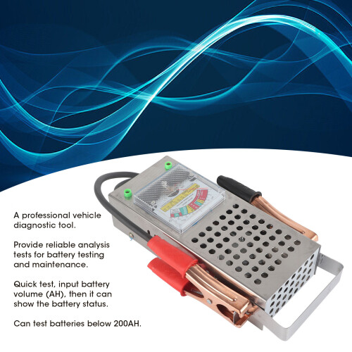 12V Car Battery Tester Load Analyzer 200AH Iron System Test Tool 2