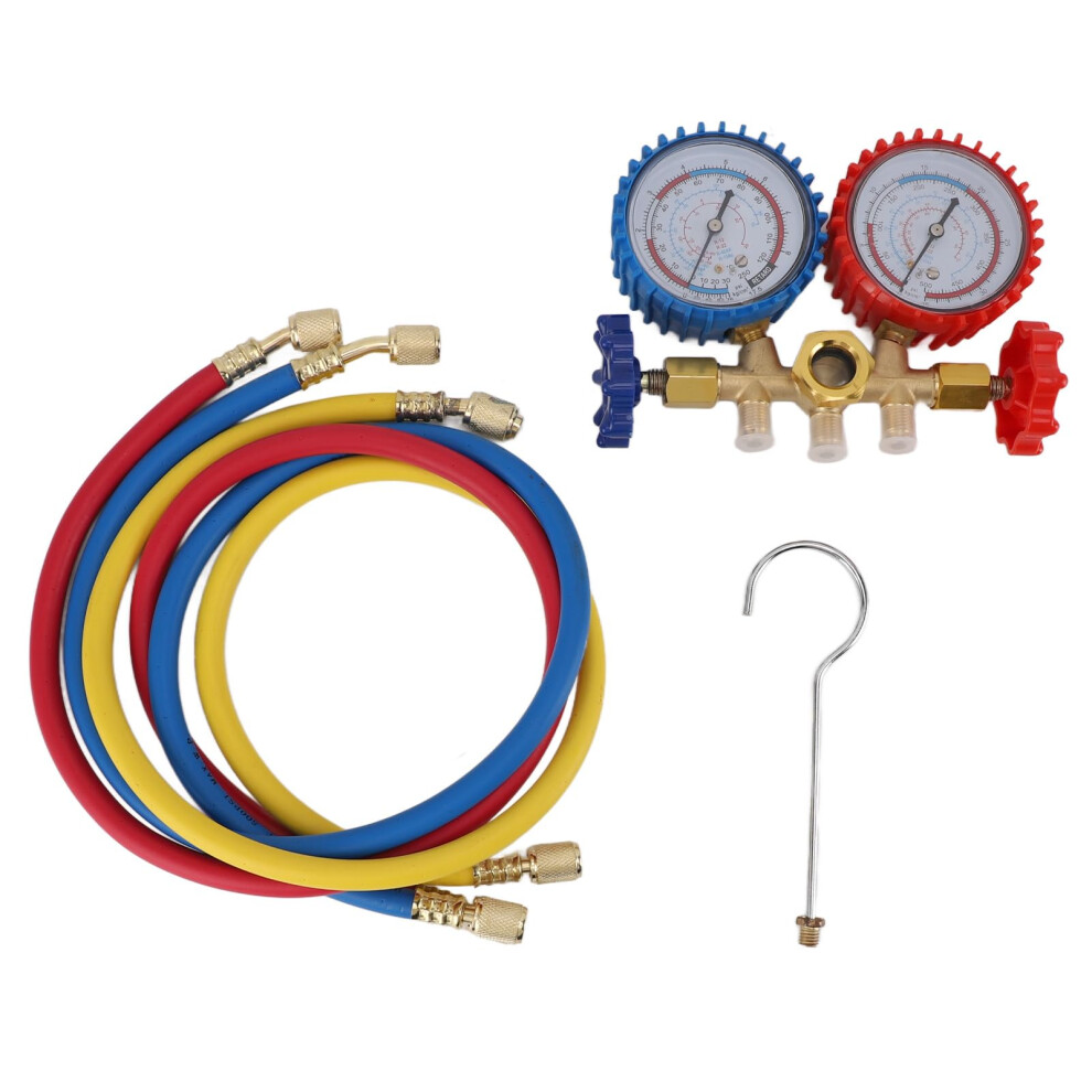 Ac Manifold Gauge Set For R22 R134a R404a R12, Dual Head 500 Psi Hose, Hvac And Automotive Use 9199774762618