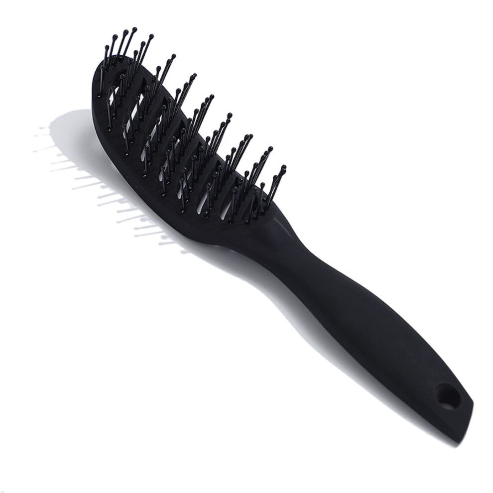 Curved Vent Detangling Hair Brush with Flexible Bristles for Wet and Dry Hair, Scalp Massage Paddle Brush