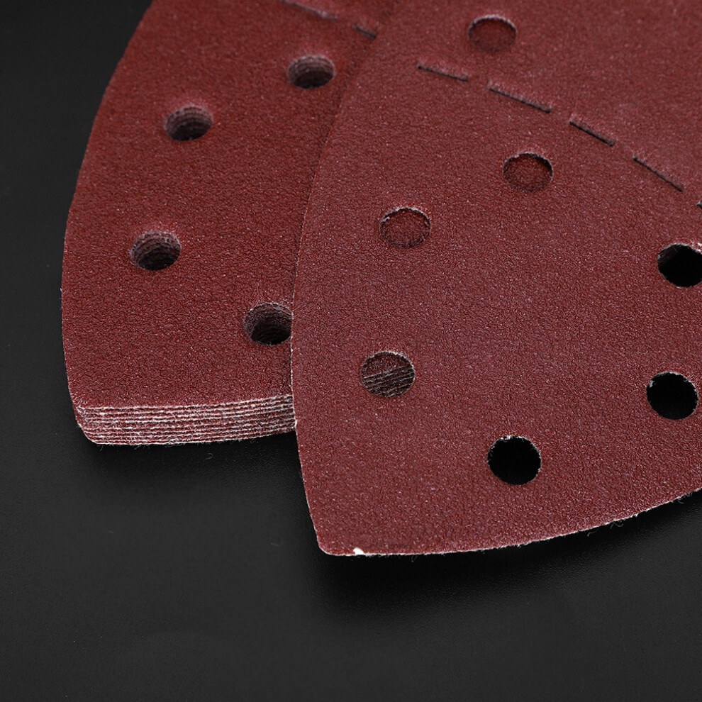 60Pcs Sanding Sheets 140X140x100mm 80 Grit With 11 Holes For Mouse Sander 8451379750041