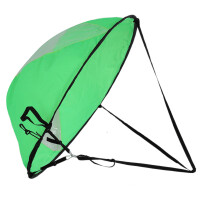 Polyester Taffeta Kayak Wind Sail 110x110cm Green Water Sports Accessory