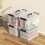 4 Pack 18 Quart Plastic Storage Bin with Lids, Clear Stackable Box with Handles for SpaceSaving 4