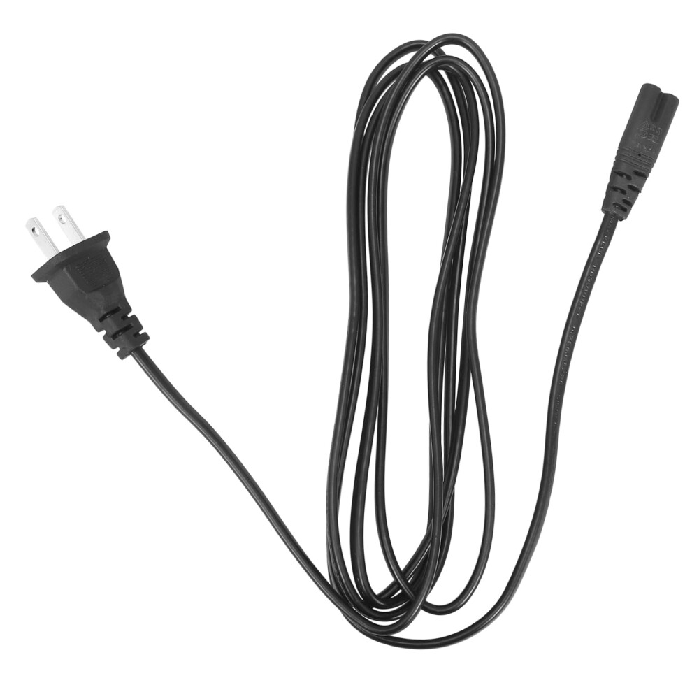4Pcs Universal 2 Prong Power Cord Replacement For Tvs Computers Rice Cookers Durable Cable Black 9187378983133