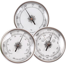 Analog Weather Station with Thermometer Hygrometer Barometer for Indoor Outdoor Use