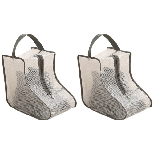 2Sets Shoe Storage Solution High Boot Bag-gray edge 28x20x28cm