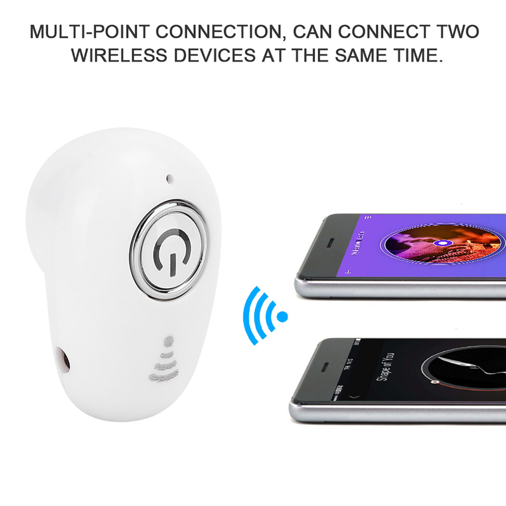 S650 Wireless Earbud - Mini Bluetooth In-Ear Headset For Leisure White 4351379752127
