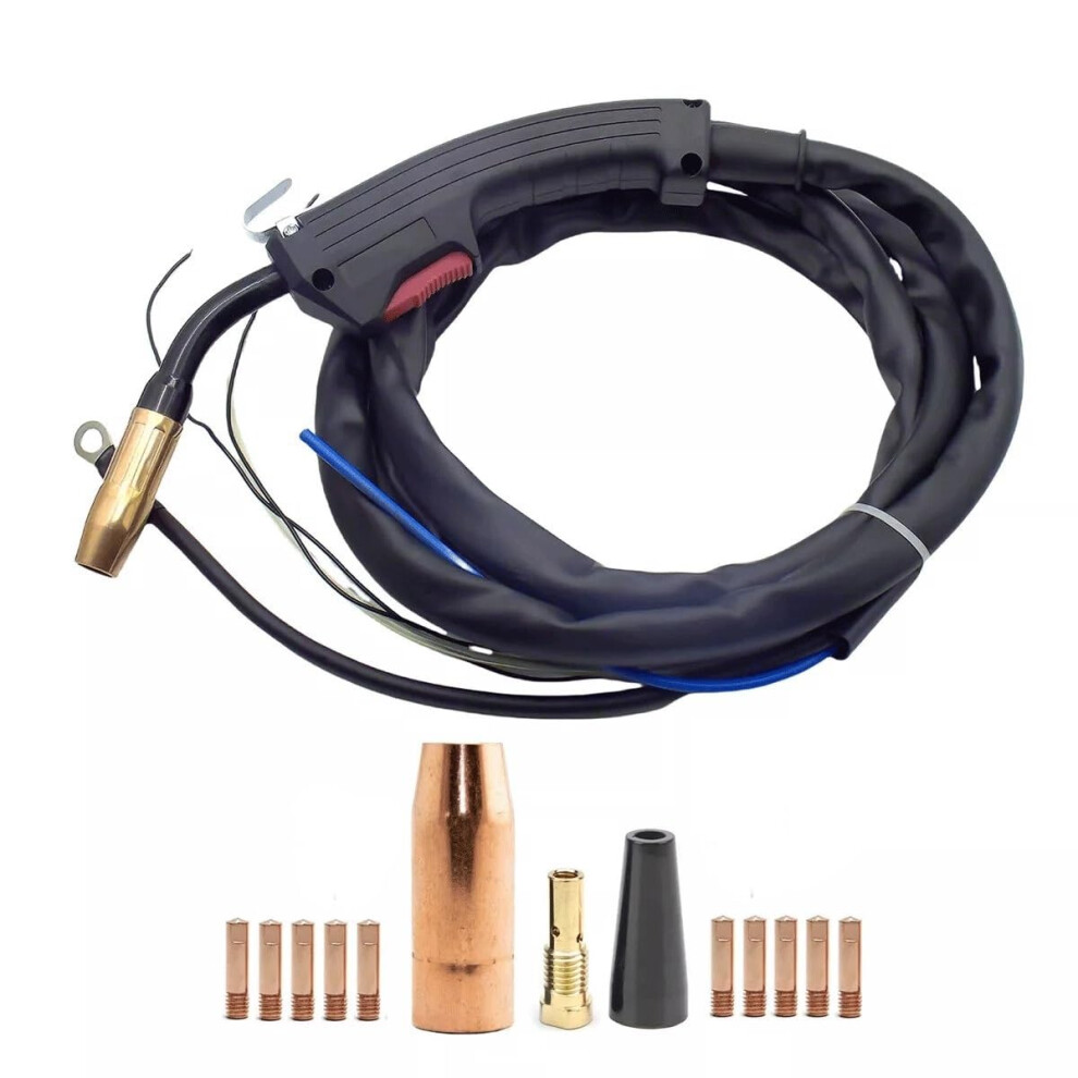 Mig Welding Torch Kit, 10Ft Mig Welder Gun With .030 Tips And Direct Fit For Jobsmart Mig125 9199774764032