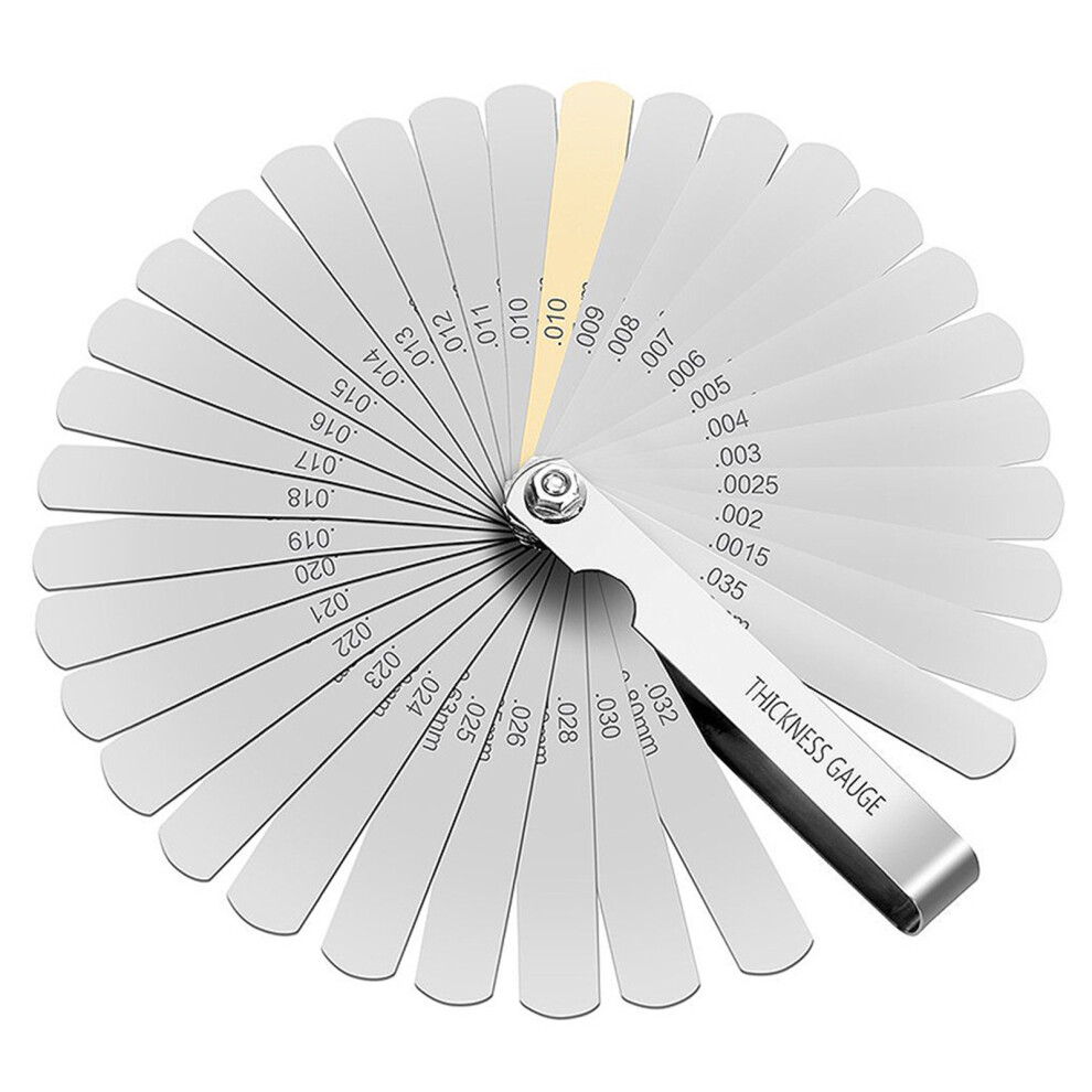 Dual Marked Metric And Imperial Measuring Tool, Measuring Gap Width Instrument With Tapered Feeler Gauge, Steel Thickness Gauge For Precision Clearanc 9399812034800