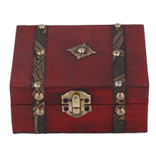 Retro Style Wood Storage Trunk with Durable Elegant Design, Vintage Decorative Box Highlighting Exquisite Craftsmanship and Smooth Surface, Wooden Sto