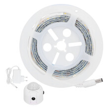 LED-strips met bewegingssensor voor onder het bed, instelbaar detectiebereik tot 6 meter, werkt op een oplaadbare batterij voor veilige navigatie in