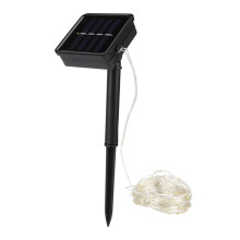 Solar koperdraad lichtslinger voor buitendecoratie, 50 LED's, 10 meter lang, op zonne-energie werkende twinkellichtjes, automatische aan/uit-functie,
