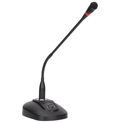 Condenser Gooseneck Microphone For Conference Use, Switching Design Compact Structure Noise Cancelling Technology Omnidirectional Mic With LED 2