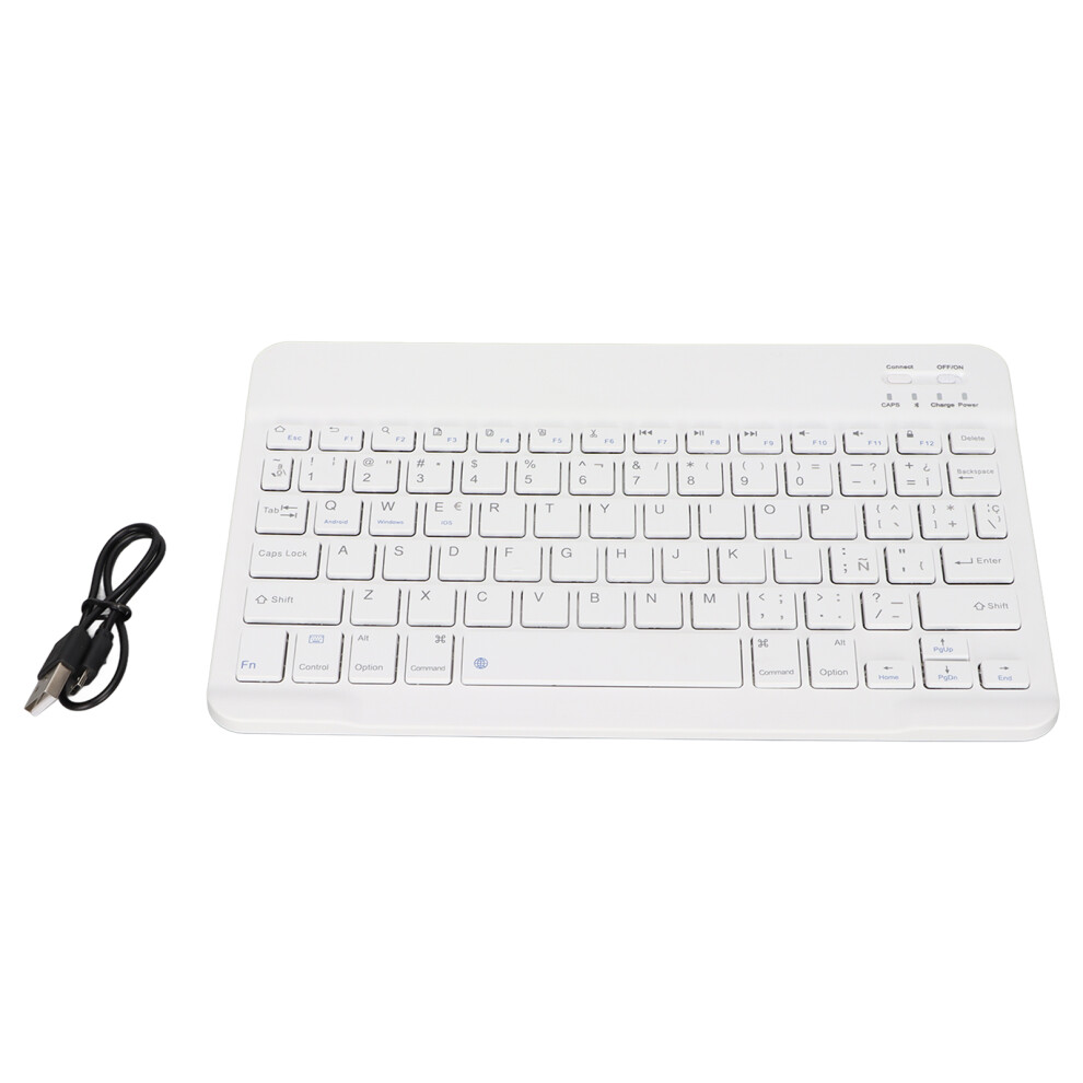 Ultra-Slim Spanish Keyboard, Stable And Efficient Bt 2.0 Wireless Bluetooth Keyboard For Android Ios Windows, Portable Size, Quiet Rebound, Power 9340258777585