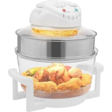 17.96Qt Glass Air Fryer Halogen Convection Oven Oil Healthy Cooking 360 View Large Capacity