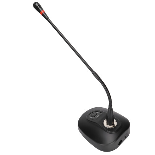 Condenser Gooseneck Microphone For Conference Use, Switching Design Compact Structure Noise Cancelling Technology Omnidirectional Mic With LED 1