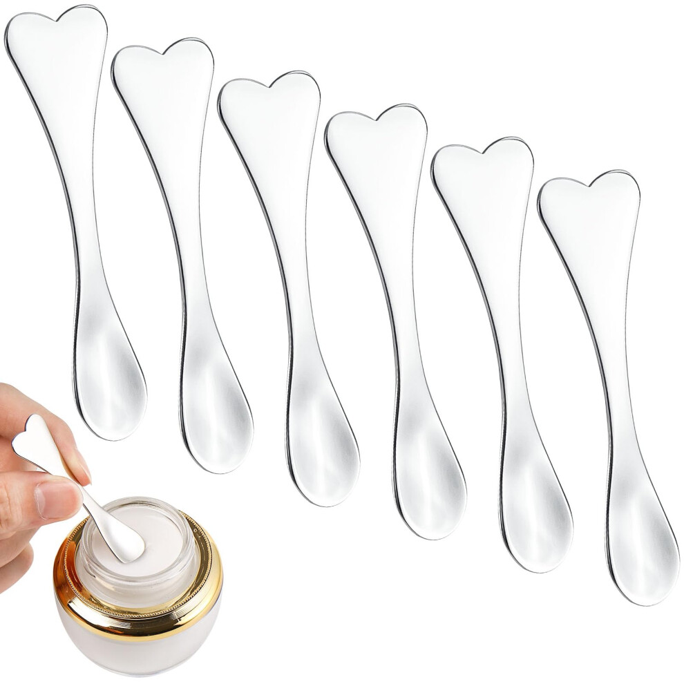 Facial Cream Spatula Set, 304 Stainless Steel HeartShaped Skincare Applicator for Mask and Lotion