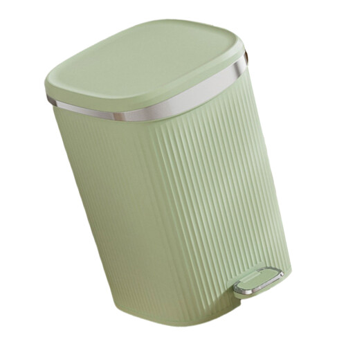 Step Pedal Trash Can Waste Bin  Trash Can-electroplated green