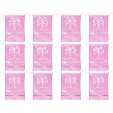 12Sets  Shoe Bags with Drawstring Travel Friendly Dust-Pink