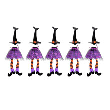 5pcs Charm Witch Hat Wine Bottle Dress Up  Bottle Cover,-Purple