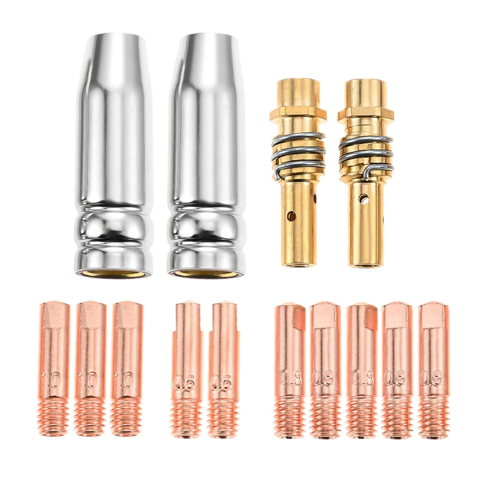 14Pcs Mb15 Ak Mig Welding Gun Accessory Kit With Contact Tips And Nozzles For Consistent Performance 9094768995792