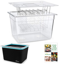 12 Quart Sous Vide Container with Lid, Rack and Sleeve for Anova, Precise Heat Retention Kit