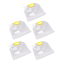 Grain Storage Bag with Secure Lid and Handle for Rice Flour Nuts, Clear SpaceSaving 1.5kg 5pcs
