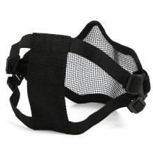 Metal Mesh Face Guard Tactics Half Cover for Paintball CS V1 Black/Jungle