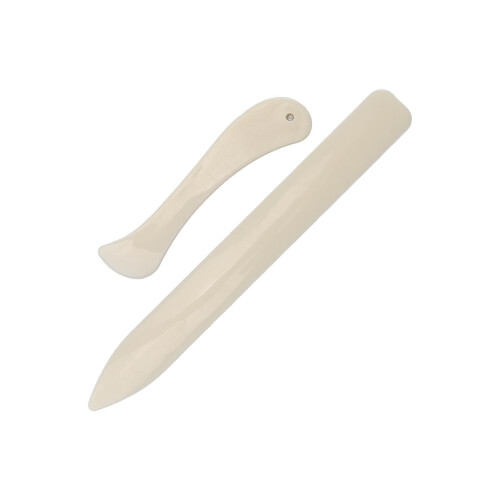 Comfortable Hand Control With Durable Plastic, Multi-Use For Paper Crafts, Genuine Bone Material, Traditional Bone Folder, Wide End Smoothing For 1