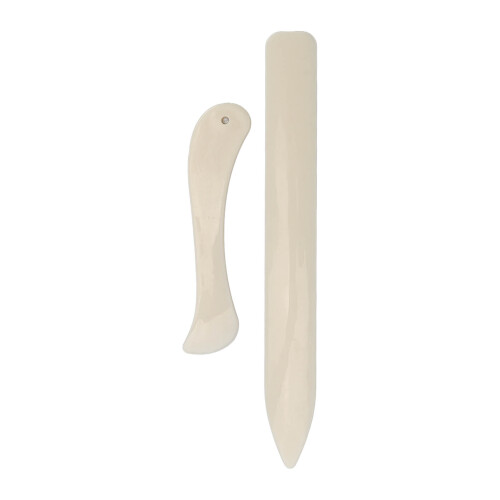 Comfortable Hand Control With Durable Plastic, Multi-Use For Paper Crafts, Genuine Bone Material, Traditional Bone Folder, Wide End Smoothing For