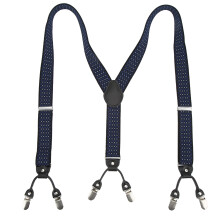 Elastic Straps Suspenders for Men, Adjustable Heavy Duty Trousers Braces with Metal Clips, Y-Shaped Design Comfortable Fit Suspenders for
