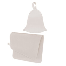 Anti Warmte Sauna Hoed Bad Douche Cap-Witte hoed en kussen