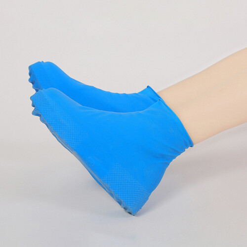 Silicone Rain Shoe Covers Reusable Waterproof-White Color M 2