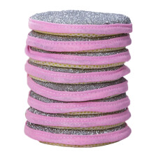 10PCS Pot Washing Sponge Scouring Pads Effective Household-Pink
